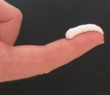 Picture of a fingertip unit of a topical steroid